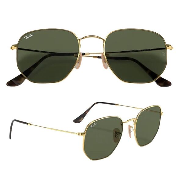 RAYBAN RB3548N HEXAGONAL Unisex Sunglasses Gold G -15 Lens 51-21 145
NWT - Picture 3 of 9